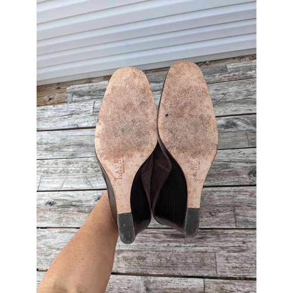 Lauren Ralph Lauren Chocolate Brown Suede Wedge Boots - Picture 6 of 8